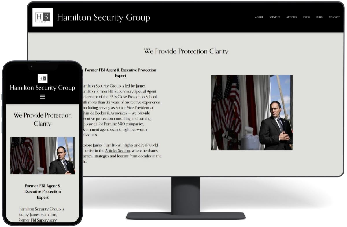 Hamilton Security Group - Professional Security Services Website