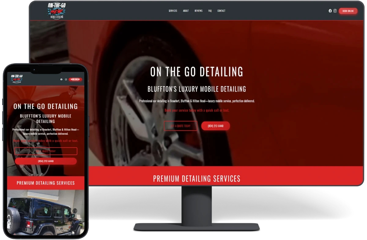 On The Go Detailing - Professional Auto Detailing Website